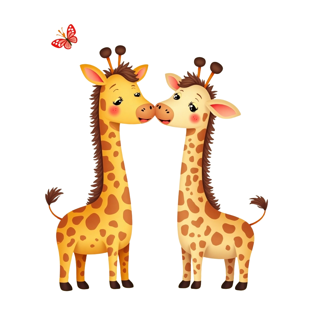 Affectionate Giraffes